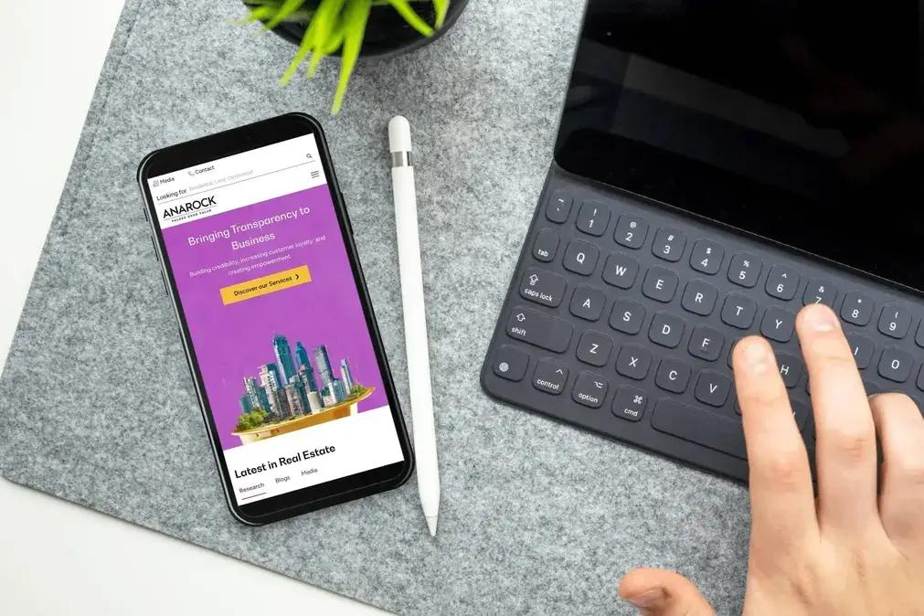 ANAROCK real estate website development case study showcasing enterprise UI and UX