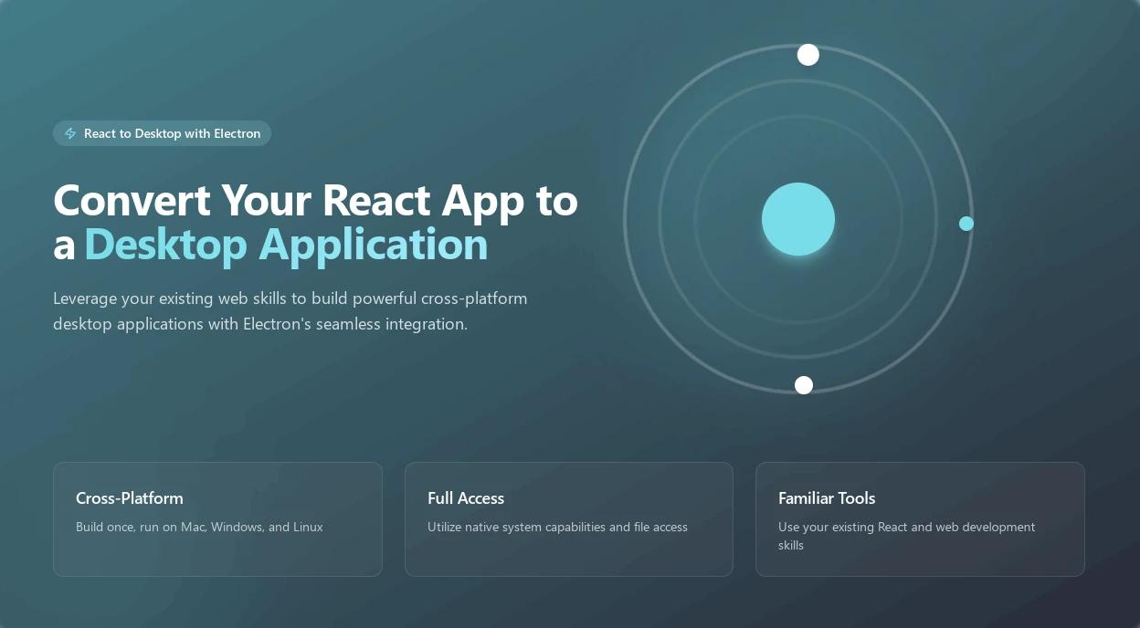 React App to a Desktop Application with Electron 